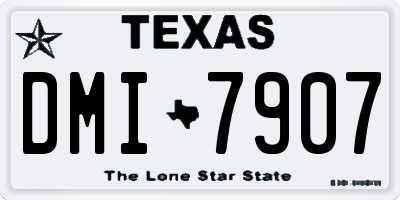 TX license plate DMI7907