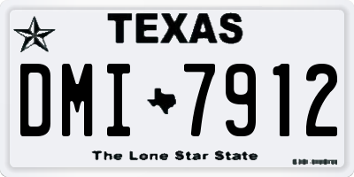 TX license plate DMI7912