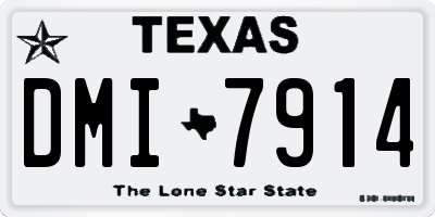 TX license plate DMI7914