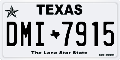 TX license plate DMI7915