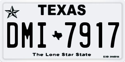 TX license plate DMI7917