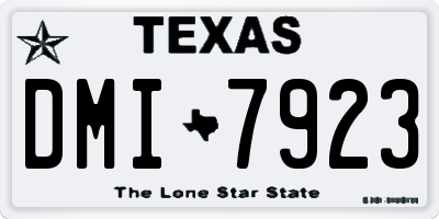 TX license plate DMI7923