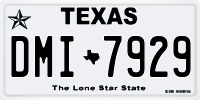 TX license plate DMI7929