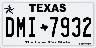 TX license plate DMI7932