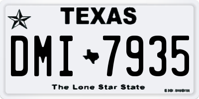 TX license plate DMI7935