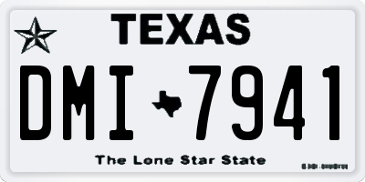 TX license plate DMI7941
