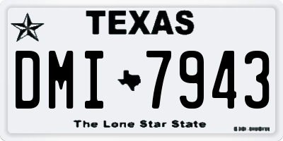 TX license plate DMI7943