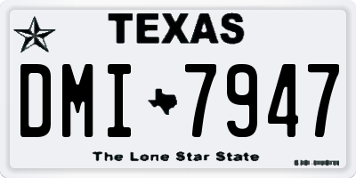 TX license plate DMI7947