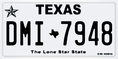 TX license plate DMI7948