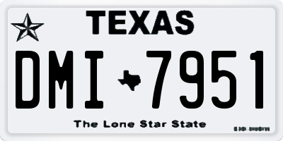 TX license plate DMI7951