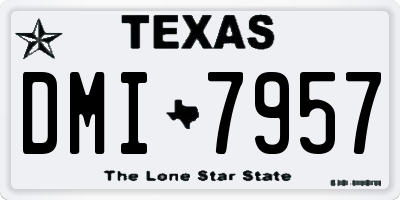 TX license plate DMI7957