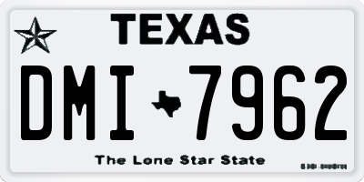 TX license plate DMI7962