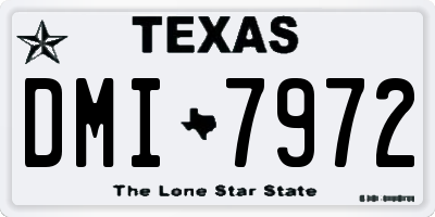 TX license plate DMI7972