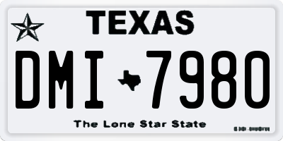 TX license plate DMI7980
