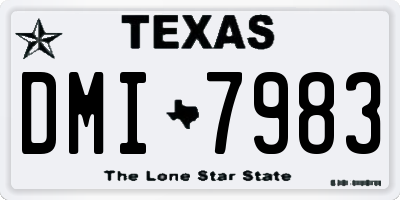 TX license plate DMI7983