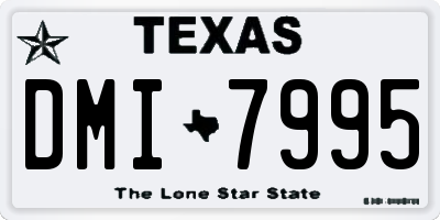 TX license plate DMI7995
