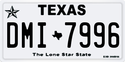 TX license plate DMI7996