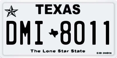 TX license plate DMI8011