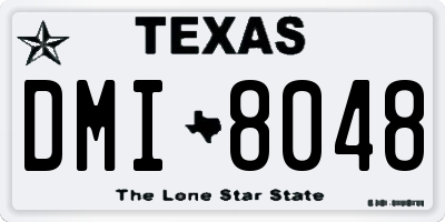 TX license plate DMI8048