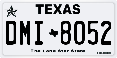 TX license plate DMI8052