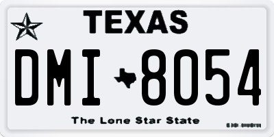 TX license plate DMI8054