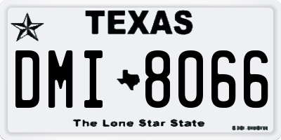 TX license plate DMI8066
