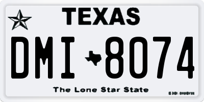 TX license plate DMI8074
