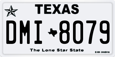 TX license plate DMI8079