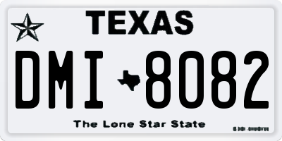 TX license plate DMI8082