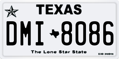 TX license plate DMI8086