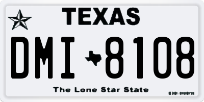 TX license plate DMI8108