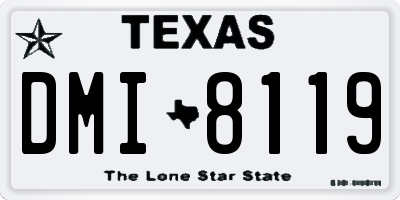 TX license plate DMI8119