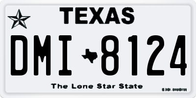 TX license plate DMI8124