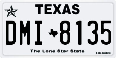 TX license plate DMI8135