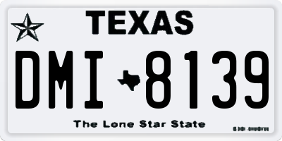 TX license plate DMI8139