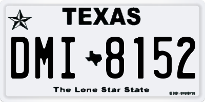 TX license plate DMI8152