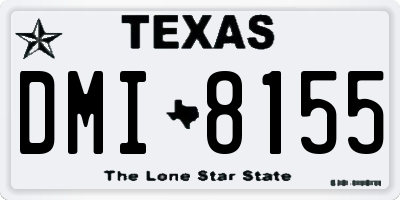 TX license plate DMI8155