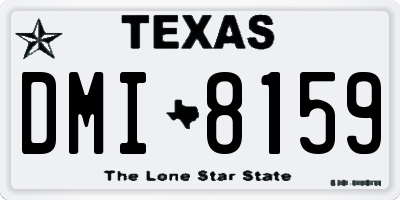 TX license plate DMI8159