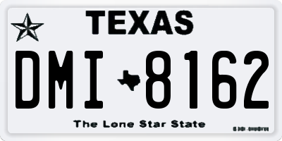 TX license plate DMI8162
