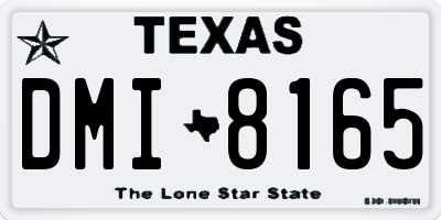 TX license plate DMI8165