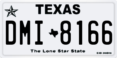 TX license plate DMI8166