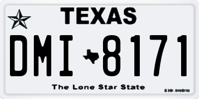 TX license plate DMI8171