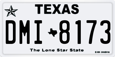 TX license plate DMI8173