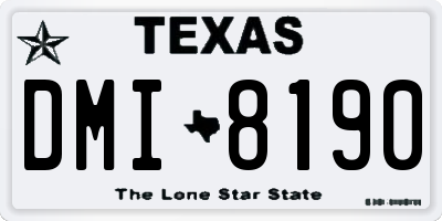 TX license plate DMI8190