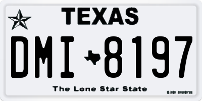 TX license plate DMI8197
