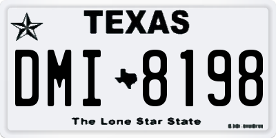 TX license plate DMI8198
