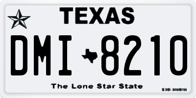 TX license plate DMI8210