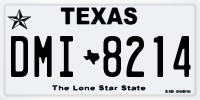 TX license plate DMI8214