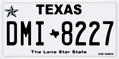 TX license plate DMI8227