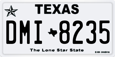 TX license plate DMI8235